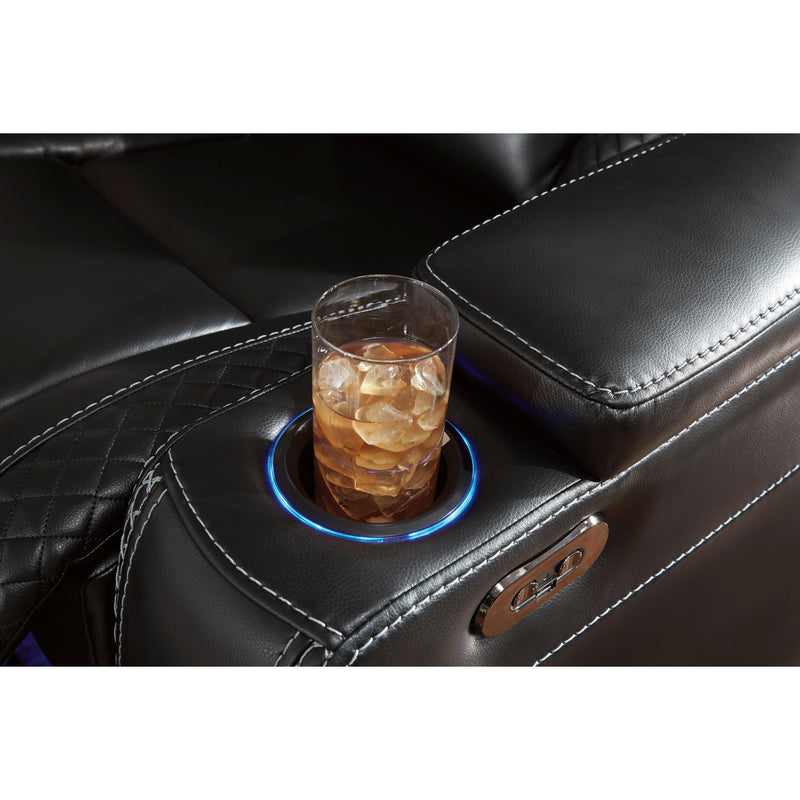 Signature Design by Ashley Party Time 3700318C Power Reclining Loveseat w/ Console and ADJ Headrest IMAGE 9