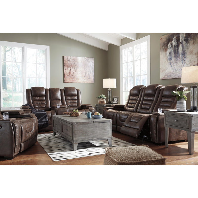 Signature Design by Ashley Game Zone 3850118C Power Reclining Loveseat w/ Console and ADJ Headrest IMAGE 12