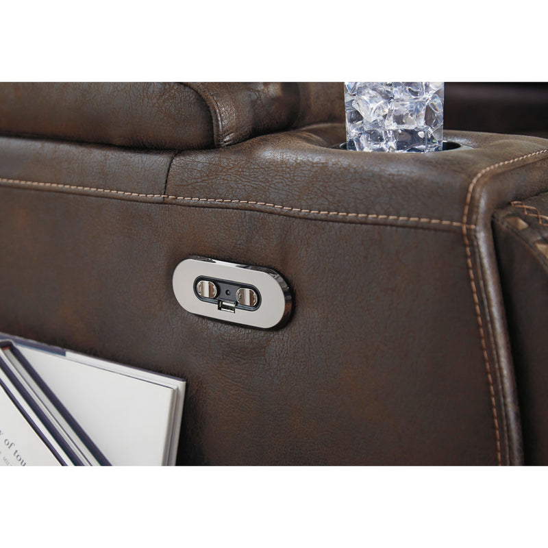 Signature Design by Ashley Game Zone 3850118C Power Reclining Loveseat w/ Console and ADJ Headrest IMAGE 5