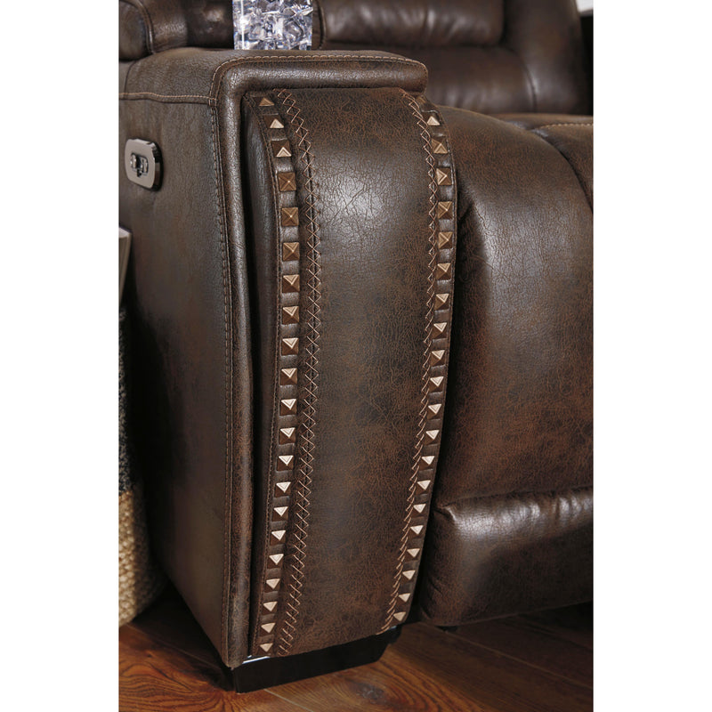 Signature Design by Ashley Game Zone 3850118C Power Reclining Loveseat w/ Console and ADJ Headrest IMAGE 6