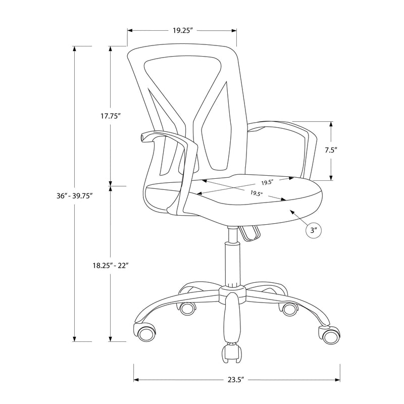 Monarch Office Chairs Office Chairs I 7462 IMAGE 5