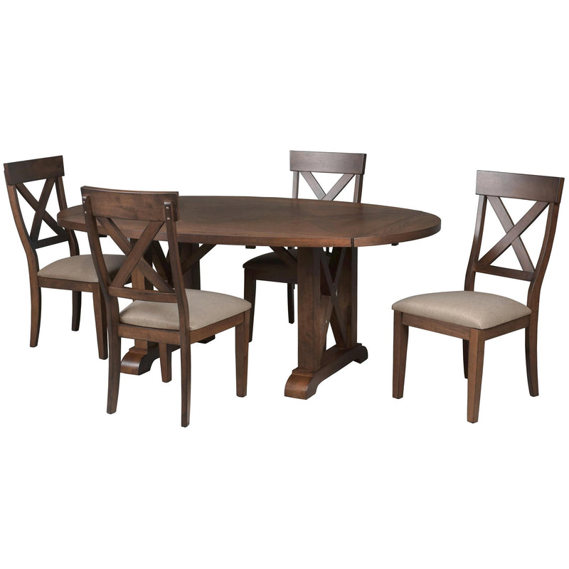 Winners Only Oval Pembrook Dining Table with Pedestal Base T1-PM5276-W IMAGE 7