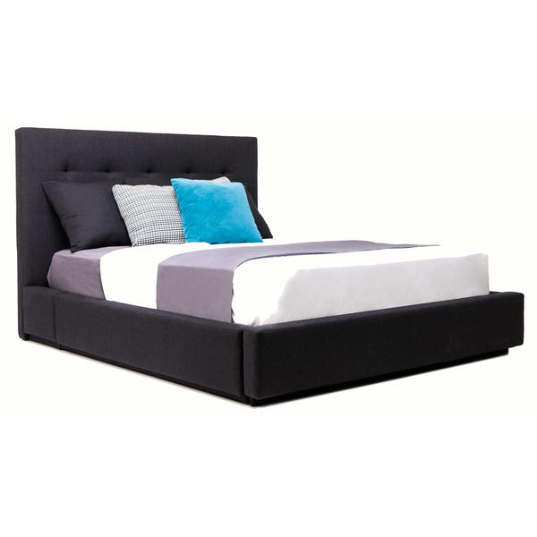 Jaymar Rachel Queen Upholstered Platform Bed RACHEL-421-L189-Stallion Black IMAGE 1