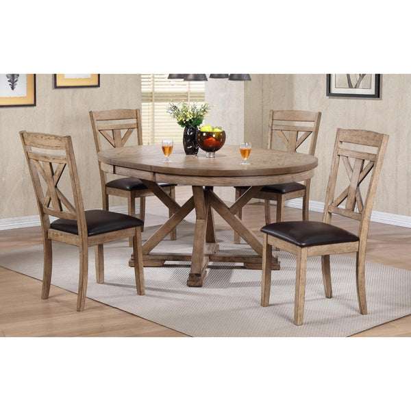 Winners Only Round Grandview Dining Table with Pedestal Base T1-GV4866N-G IMAGE 1