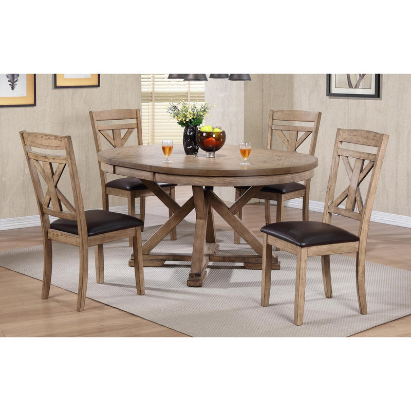 Winners Only Round Grandview Dining Table with Pedestal Base T1-GV4866N-G IMAGE 1