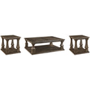 Signature Design by Ashley Johnelle T776T1 Coffee Table and 2 End Tables IMAGE 1