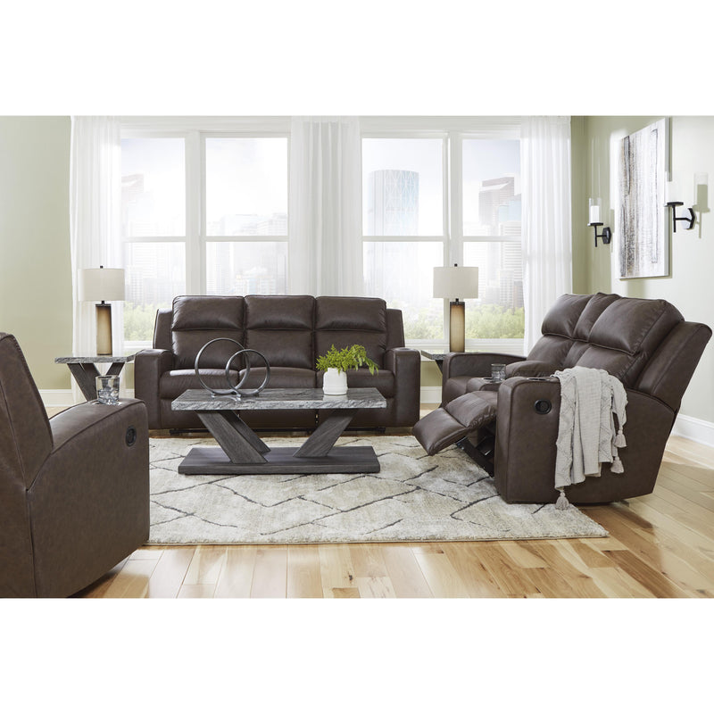 Signature Design by Ashley Lavenhorne Reclining Leather Look Sofa 6330689C IMAGE 17