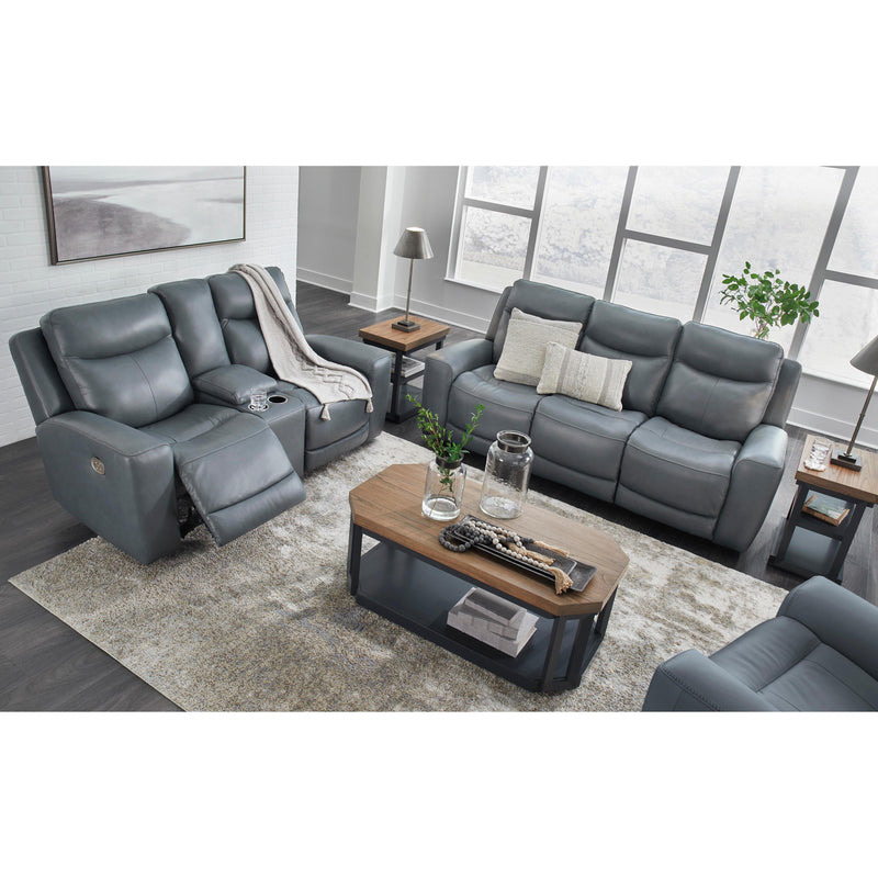 Signature Design by Ashley Mindanao Power Reclining Leather Match Sofa U5950415C IMAGE 11