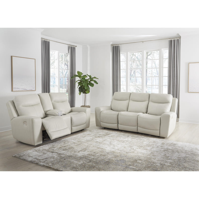 Signature Design by Ashley Mindanao Power Reclining Leather Match Sofa U5950515C IMAGE 8