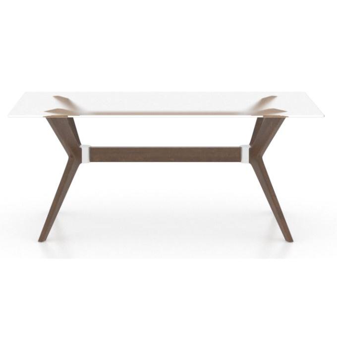 Canadel Downtown Dining Table with Glass Top and Trestle Base GRE04072WA19MDPNF/BAS02003NA19MDP IMAGE 2