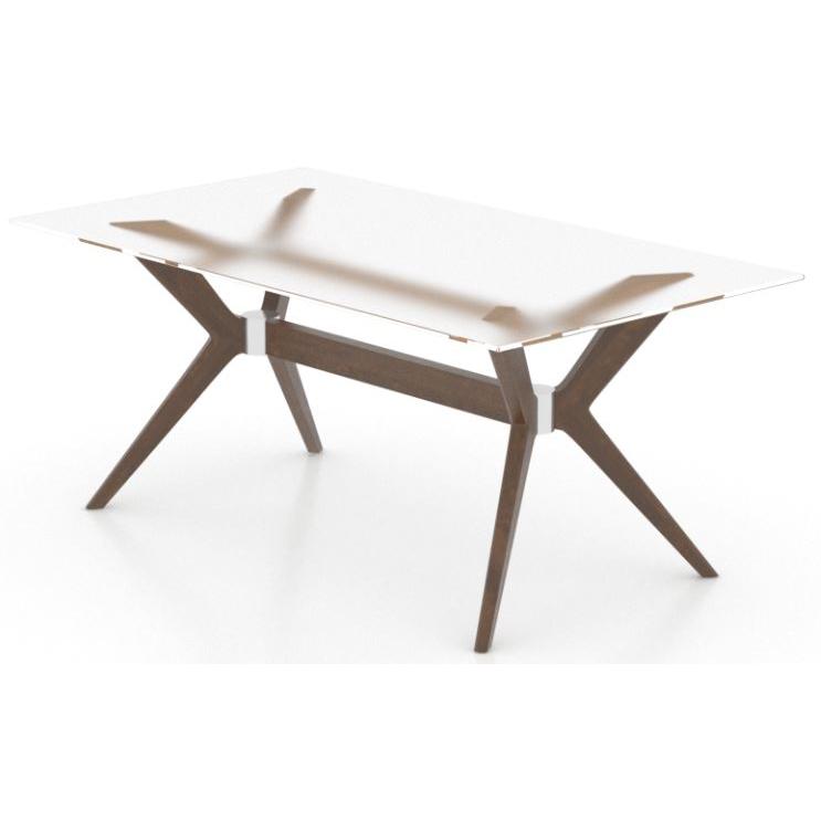 Canadel Downtown Dining Table with Glass Top and Trestle Base GRE04072WA19MDPNF/BAS02003NA19MDP IMAGE 3