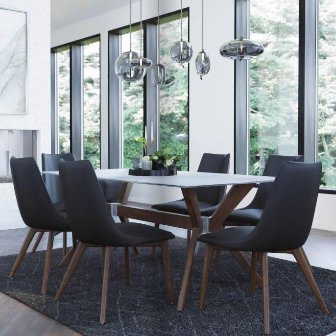 Canadel Downtown Dining Table with Glass Top and Trestle Base GRE04072WA19MDPNF/BAS02003NA19MDP IMAGE 4