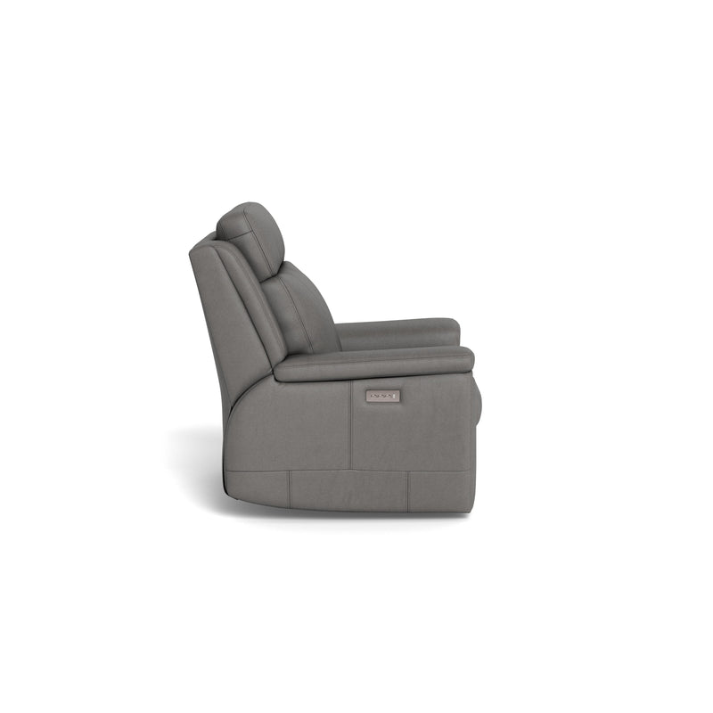 Palliser Asher Power Leather Match Recliner with Wall Recline 41065-L9-BALI-RAINSTORM-MATCH IMAGE 5