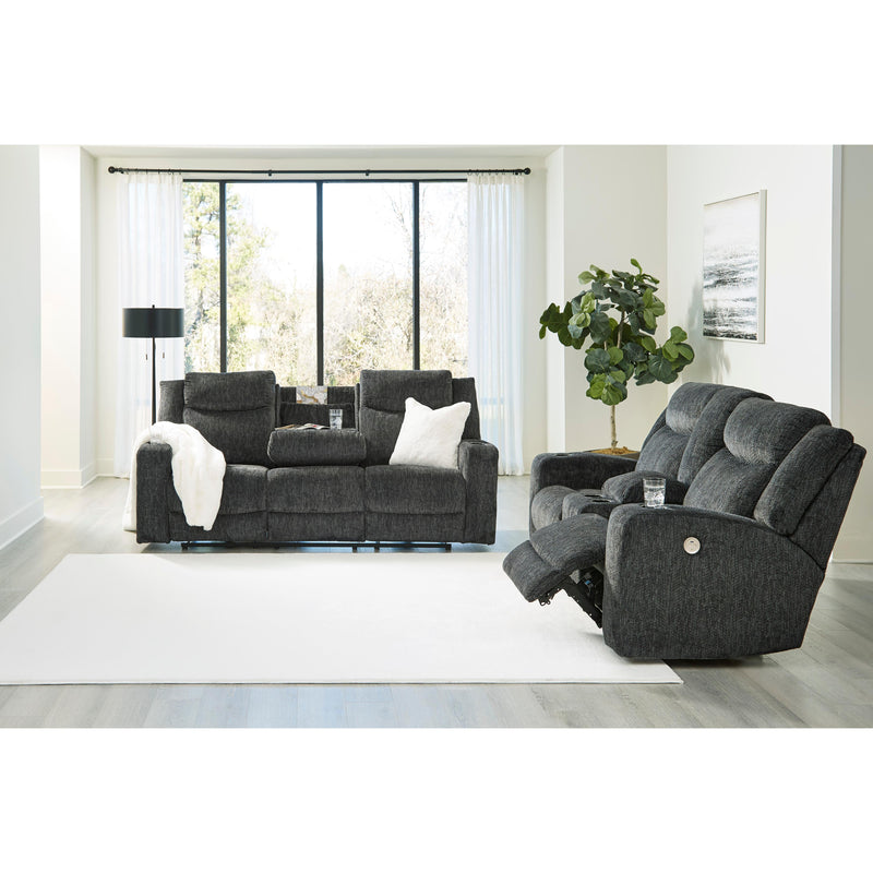 Signature Design by Ashley Martinglenn 4650496C Double Reclining Power Loveseat with Console IMAGE 13