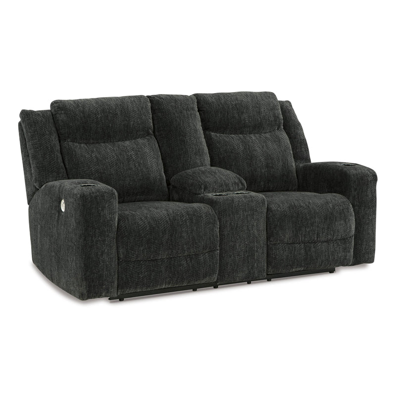 Signature Design by Ashley Martinglenn 4650496C Double Reclining Power Loveseat with Console IMAGE 1
