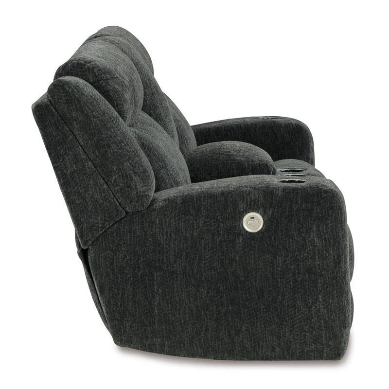 Signature Design by Ashley Martinglenn 4650496C Double Reclining Power Loveseat with Console IMAGE 4