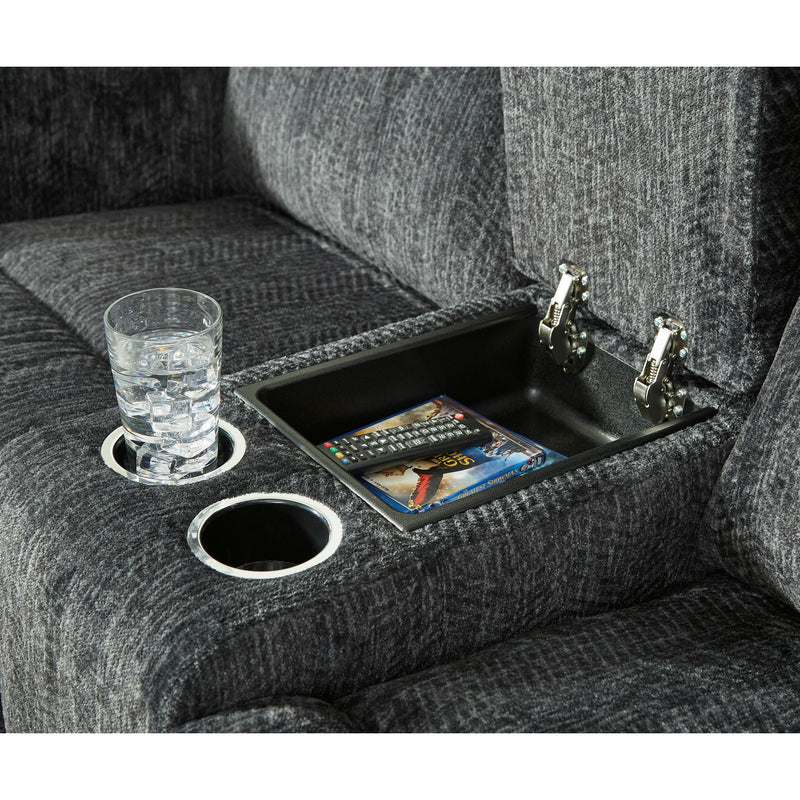 Signature Design by Ashley Martinglenn 4650496C Double Reclining Power Loveseat with Console IMAGE 7