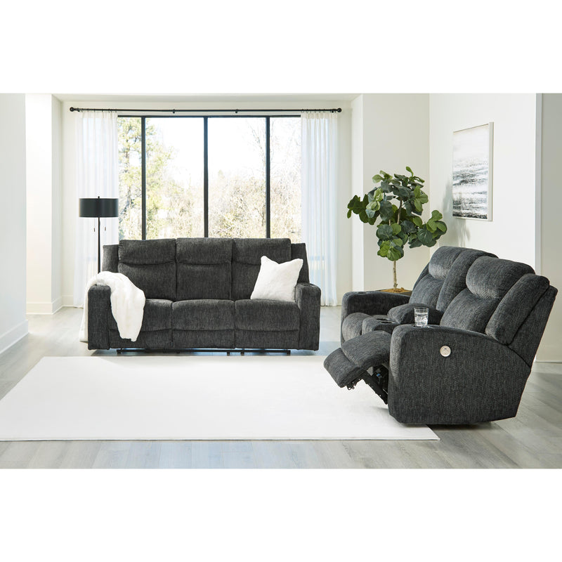 Signature Design by Ashley Martinglenn 4650496C Double Reclining Power Loveseat with Console IMAGE 8