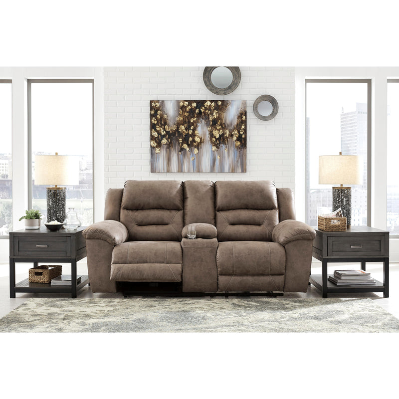 Signature Design by Ashley Stoneland Power Reclining Leather Look Loveseat 3990596C IMAGE 4