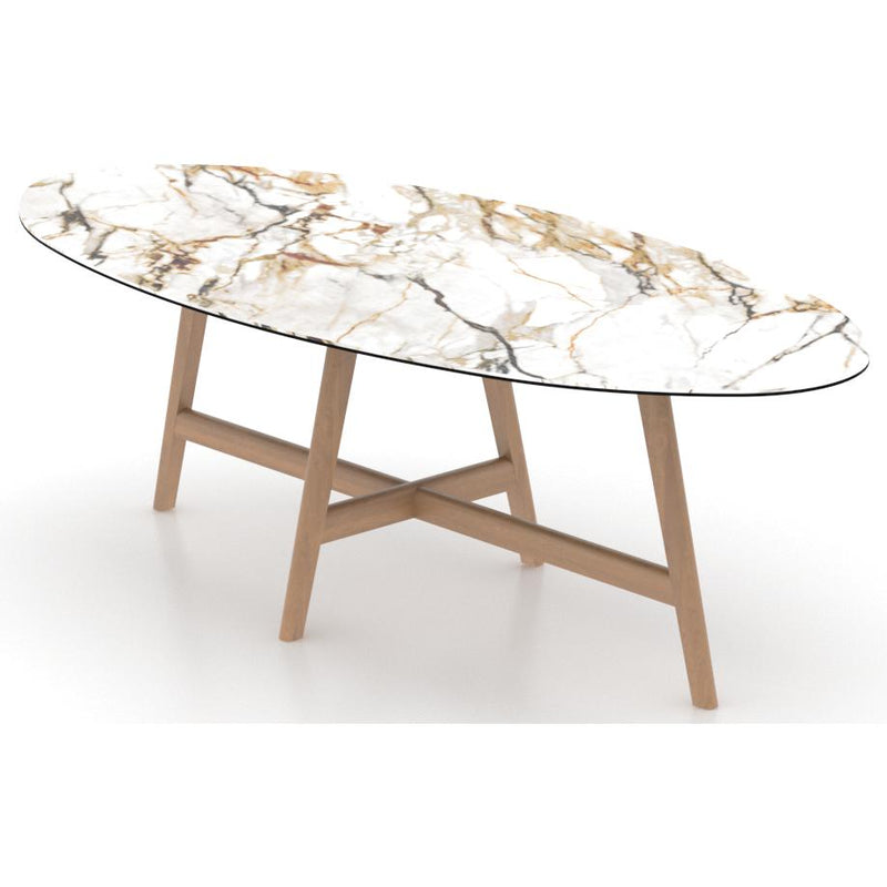 Canadel Oval Downtown Dining Table with Ceramic Top POV04496W225MDVNF IMAGE 2