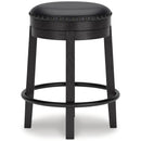 Signature Design by Ashley Valebeck D546-824 Upholstered Swivel Stool IMAGE 2
