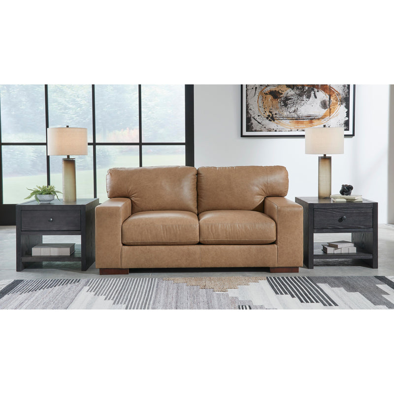 Signature Design by Ashley Lombardia Stationary Leather Match Loveseat 5730235C IMAGE 5