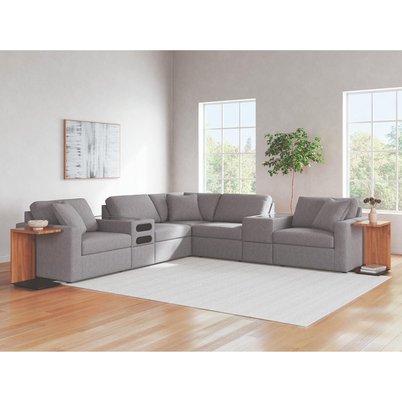Signature Design by Ashley Modmax 92104S69 7 pc Balanced Sectional with Audio and Storage Consoles IMAGE 2