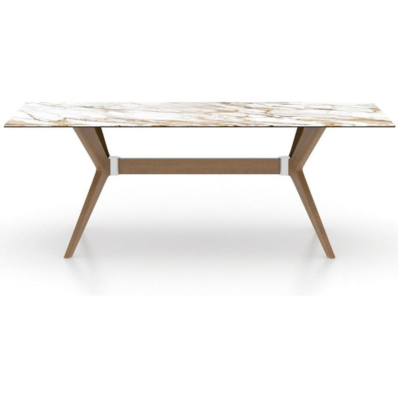 Canadel Downtown Dining Table with Porcelain Top and Trestle Base PRE04084W203MDPNF/BAS02003NA03MDP IMAGE 2