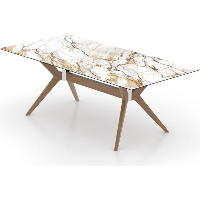 Canadel Downtown Dining Table with Porcelain Top and Trestle Base PRE04084W203MDPNF/BAS02003NA03MDP IMAGE 3