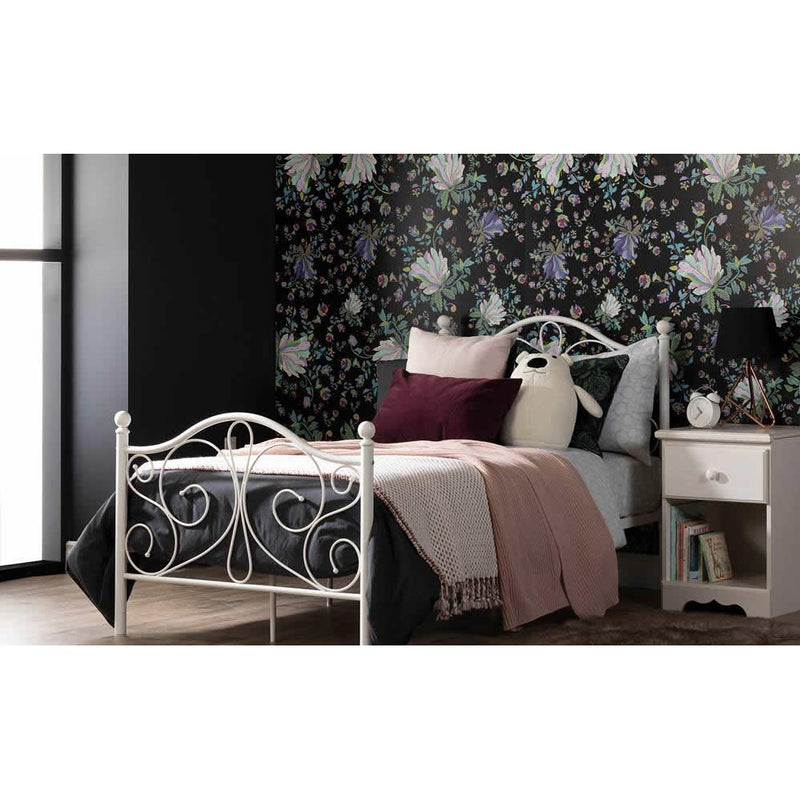 South Shore Furniture Summer Breeze 12155 Metal Platform Bed with Headboard and Metal Slats-White IMAGE 6