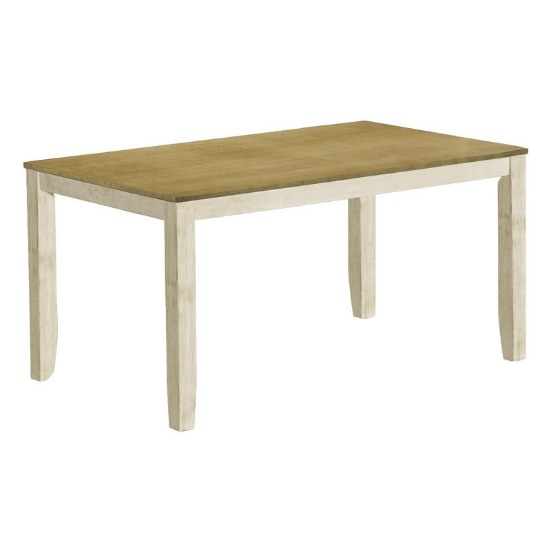 Monarch I 1335 Dining Table - Antique White/ Light Brown Veneer 36"X 60" IMAGE 3
