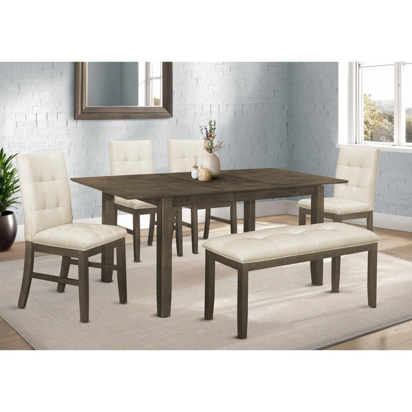 Monarch I 1375 Dining Table - Grey Veneer 36"X 72" / 18" Extension Panel IMAGE 1