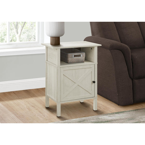 Monarch I 3812 Accent Table - 24"H / Washed Oak / Black Metal IMAGE 1