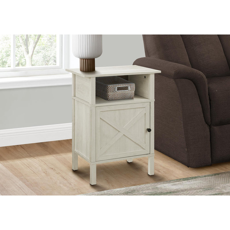 Monarch I 3812 Accent Table - 24"H / Washed Oak / Black Metal IMAGE 1