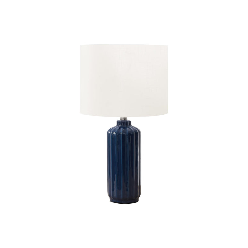 Monarch I 9870 23"H Table Lamp Blue Ceramic / Ivory Shade IMAGE 2