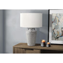 Monarch I 9939 28"H Table Lamp Grey Ceramic / Ivory Shade IMAGE 1