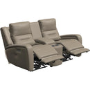 Palliser Washington Power Reclining Leather Match Loveseat with Console 41067-L8-BALI-HARVEST-MATCH IMAGE 2