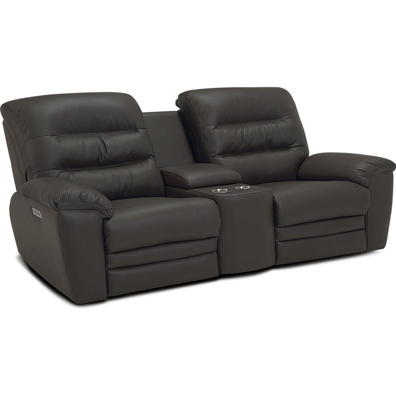 Palliser Keiran Power Reclining Leather Match Loveseat with Console 41500-L8-SOLANA-MOUNTAIN-MATCH IMAGE 1