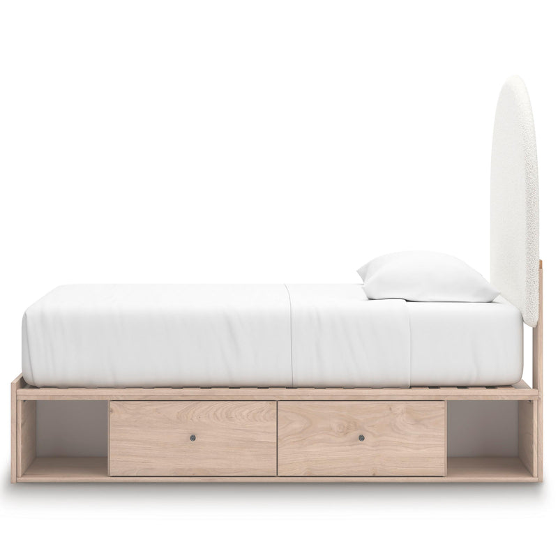 Signature Design by Ashley Arloster PCB1566B6 Twin Upholstered Panel Bed with Storage IMAGE 5