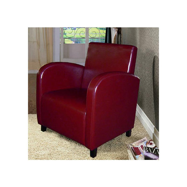 Monarch Stationary Leather look Accent Chair I 8051 IMAGE 1
