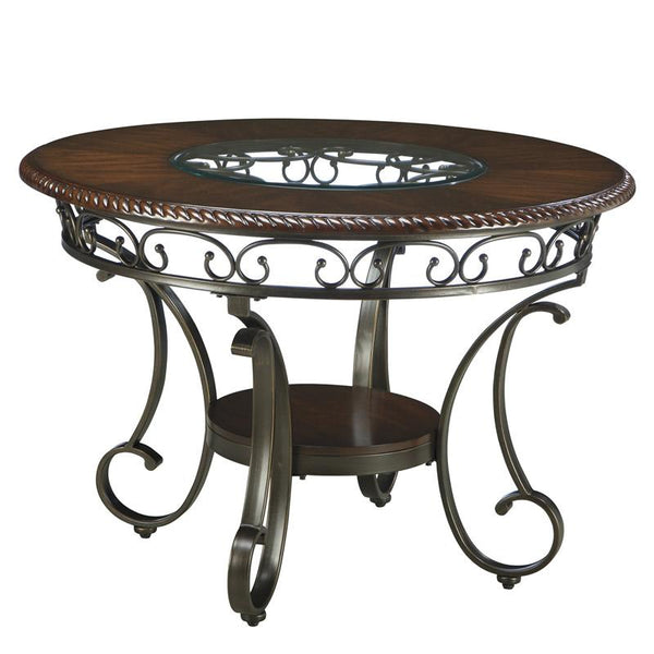 Signature Design by Ashley Round Glambrey Dining Table with Trestle Base D329-15 IMAGE 1