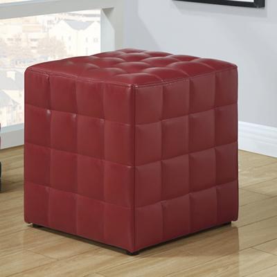 Monarch Leather Look Ottoman I 8979 IMAGE 1