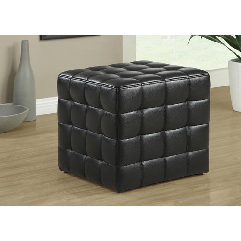 Monarch Leather Look Ottoman I 8977 IMAGE 2