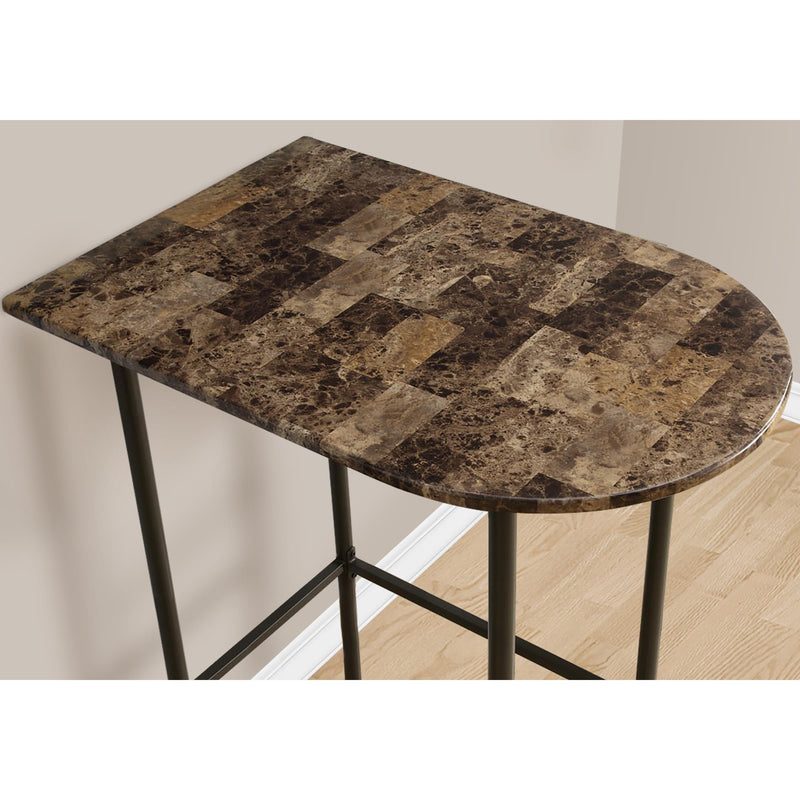 Monarch Pub Height Dining Table with Faux Marble Top & Trestle Base I 2315 IMAGE 3