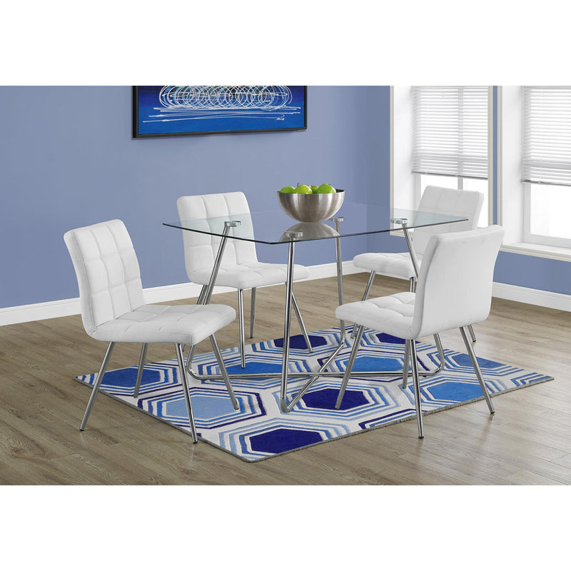 Monarch Dining Table with Glass Top & Trestle Base I 1069 IMAGE 2