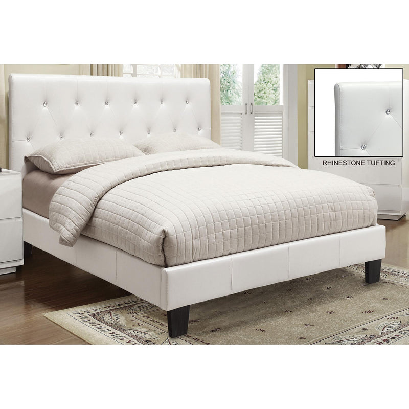 Worldwide Home Furnishings Glitz Queen Bed 101-820Q-WT IMAGE 1