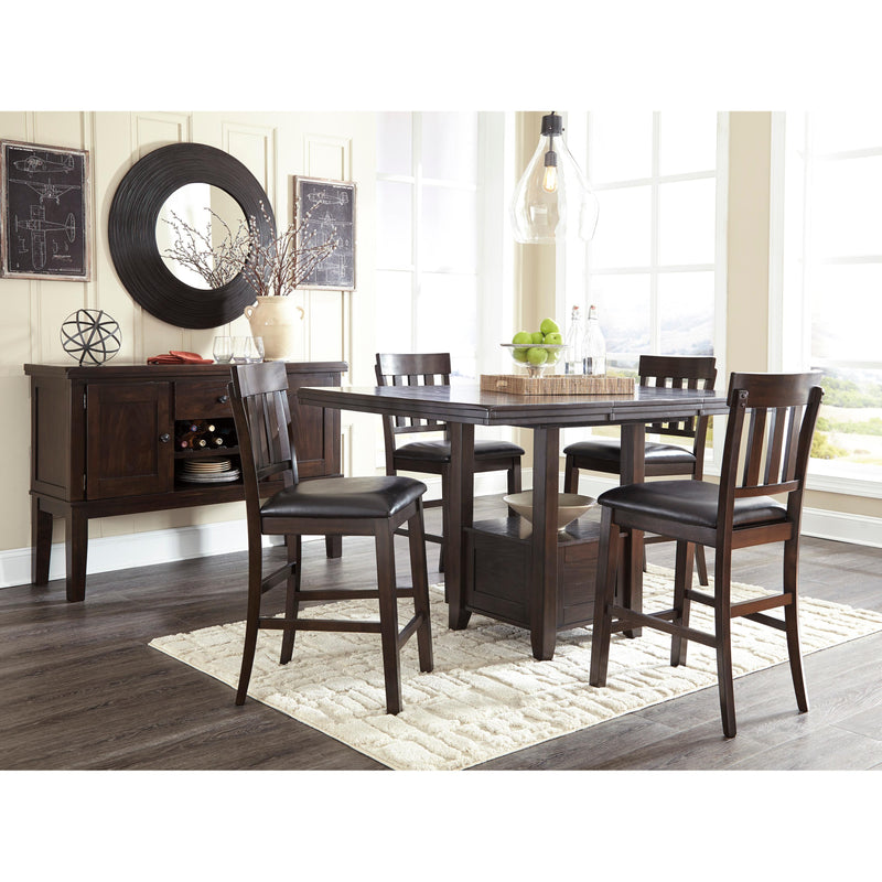 Signature Design by Ashley Haddigan Counter Height Dining Table with Pedestal Base D596-42 IMAGE 4