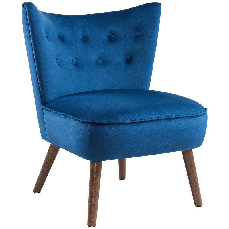 Worldwide Home Furnishings Elle Stationary Fabric Accent Chair 403-340BLU IMAGE 4