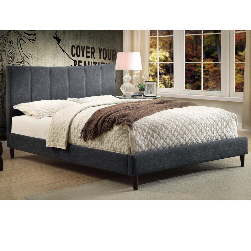 Worldwide Home Furnishings Rimo Full Upholstered Platform Bed 101-268D-GY IMAGE 2