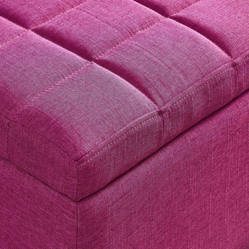 Worldwide Home Furnishings Lila Fabric Storage Ottoman 402-777PK IMAGE 3